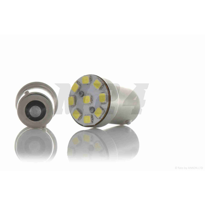 Лампа поворотів та габаритів діодна G23 (BA15S) 12V 21W зелена #1