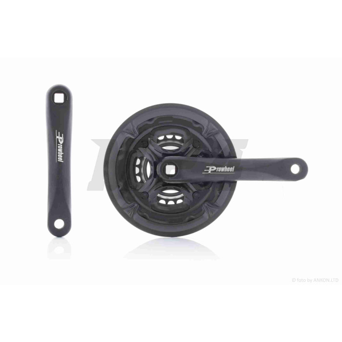 Зірки передні вело 42х34х24Т, захист, шатун під квадрат, 170mm (оригінал) "PROWHEEL"