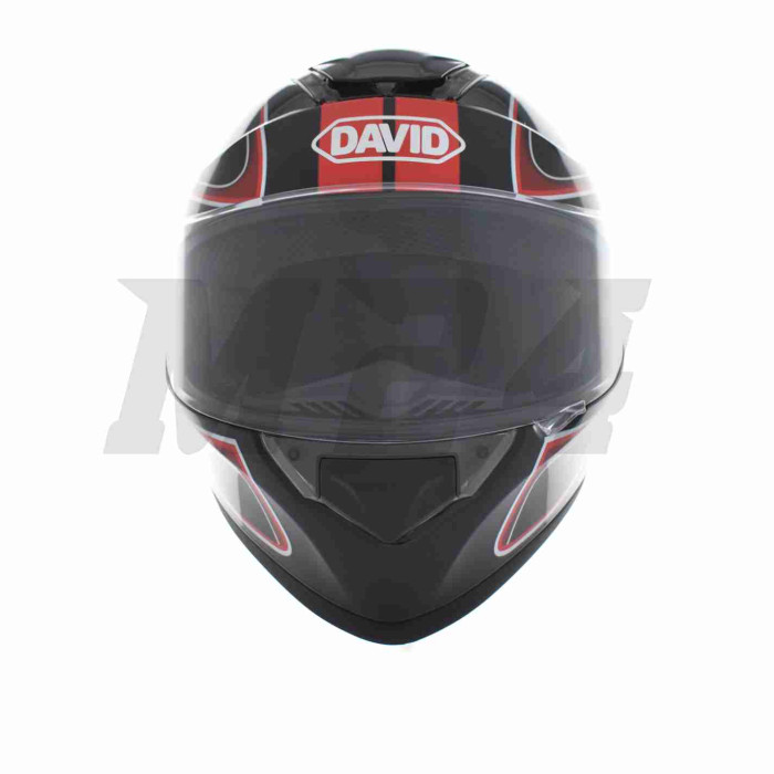 Шлем интеграл "DAVID" (#D820B, черно-красный, L, ABS)