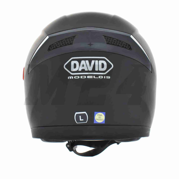 Шолом відкритий "DAVID" (#D019, чорний матовий, XL, окуляри, ABS)