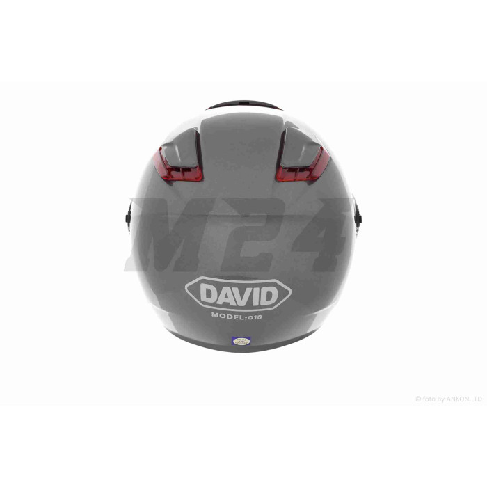 Шолом відкритий "DAVID" (#D018, сірий, M, АБС-пластик)