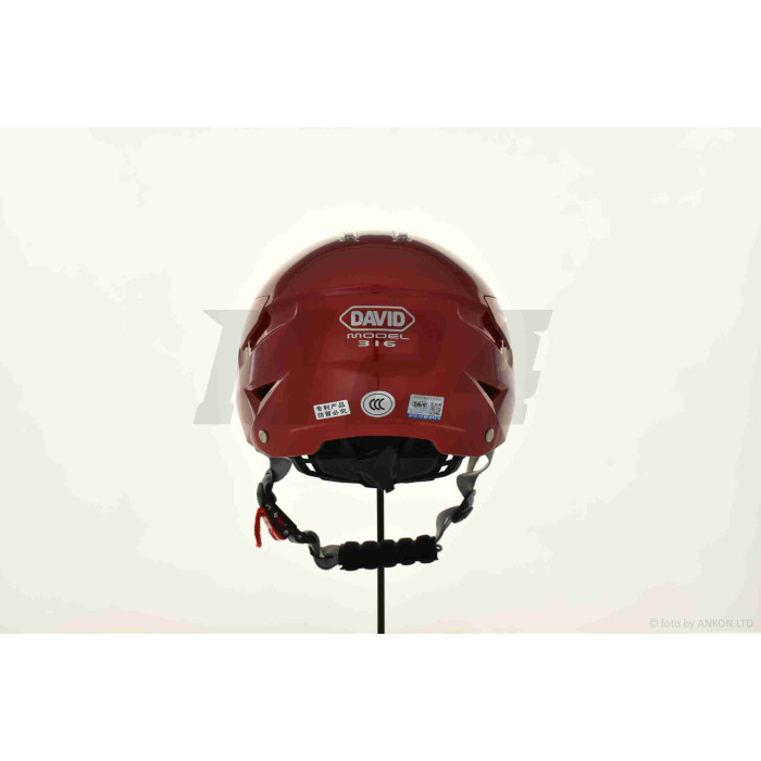 Шолом каска "DAVID" (#D316, червоний, регулятор розміру M/L/XL, АБС-пластик)