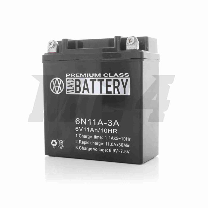 Акумулятор GEL 6V 11A 120-60-130mm 6N11A-3A "VLAND" ЯВА 6V (2026)
