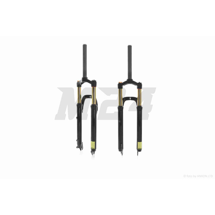 Вилка вело 27.5" 1-1/8" пневматична, регульована #QC-010