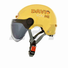 Шлем открытый (подростковый) "DAVID" (#315C, желтый глянцевый, регулятор размера, ABS)