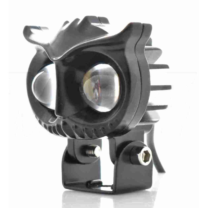 Фара додаткова діодна пугач, 65-53mm, 9-60V, IP67, біле/жовте світло #1