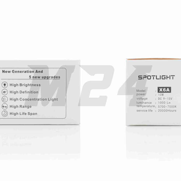 Фара додаткова овальна з козирьком, 4 діода, 10W 9-15V, 2шт #X6A