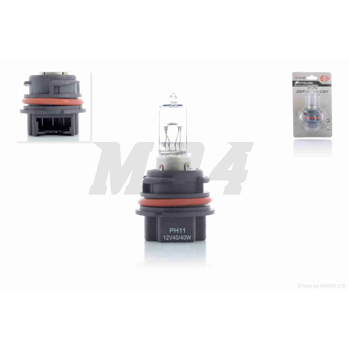 Лампа фари PH11 12V 40/40W DIO АF34/35, LEAD AF48 біла