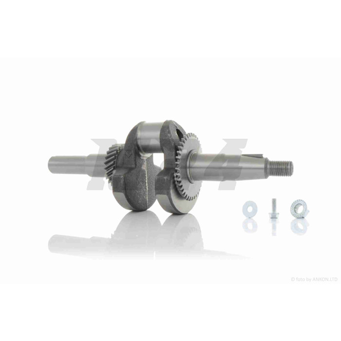 Колінвал м/б 168F під шпонку 20mm +гайка, шпонка