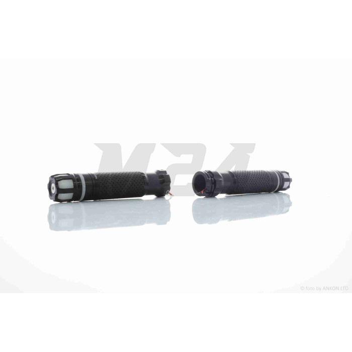 Грипси (ручки керма) універсальні габарити діодні білі "RIZOMA" #HP7 (чорні)