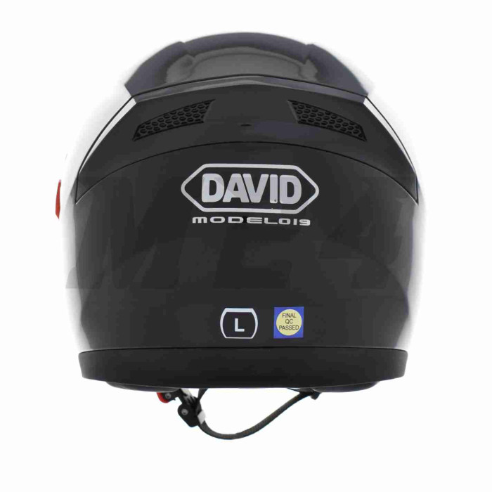 Шолом відкритий "DAVID" (#D019, чорний глянсовий, L, окуляри, ABS)