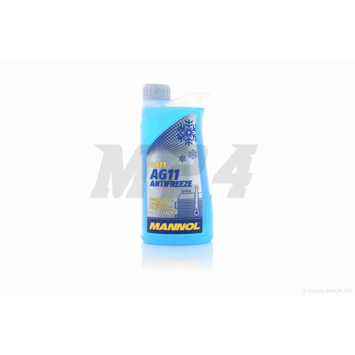 Охолоджуюча рідина 1л ANTIFREEZE AG11 (BLUE) "MANNOL" НІМЕЧЧИНА #4011