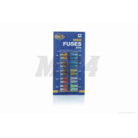Набор предохранителей EURO 5/7.5/10/15/20/25/30A 10шт "SCT" ГЕРМАНИЯ (FUSES ATS) #9503