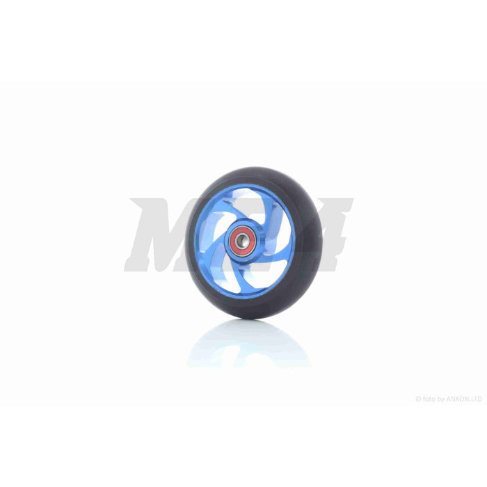 Колесо на самокат з підшипником 608-2RS, металеве, чорне, D110mm #LZ-003