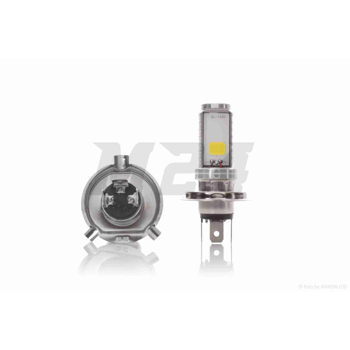 Лампа фари діодна H4 12V 35/35W 2 кристали "LED"