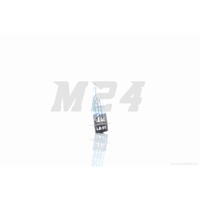 Лампа фари P15D-25-1 12V 35/35W 1 вус, синя "