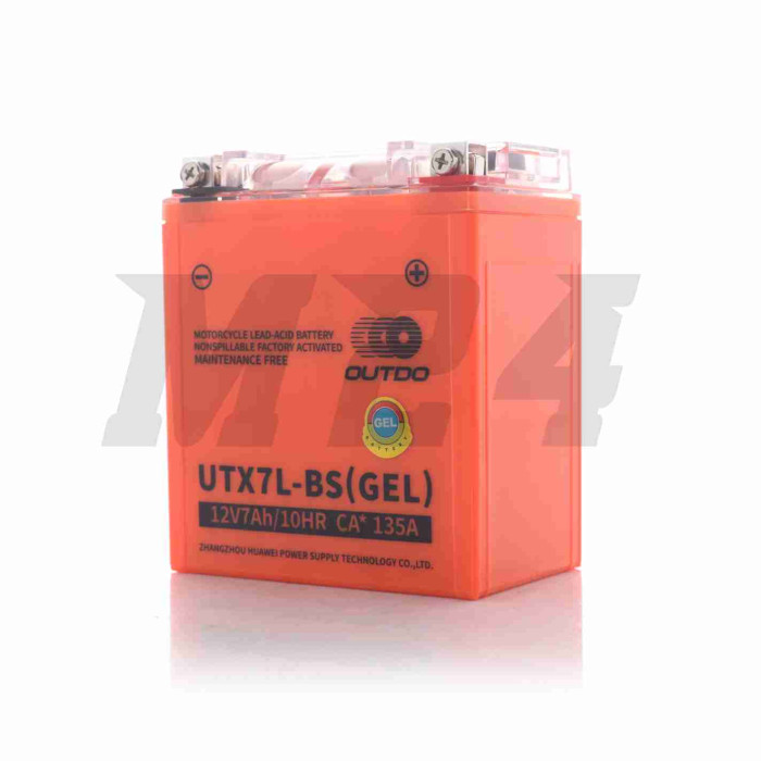 Акумулятор GEL 12V 7A 113-70-132mm, високий UTX7L-BS (12N7A-BS) "OUTDO" (2025)