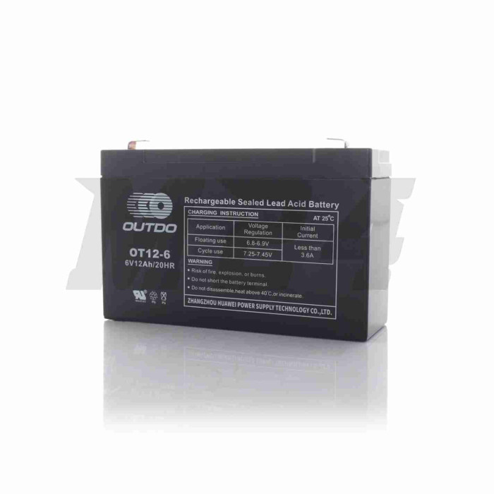 Акумулятор  SLA  6V  12A 1 51-50-94mm  OT12-6  "OUTDO"