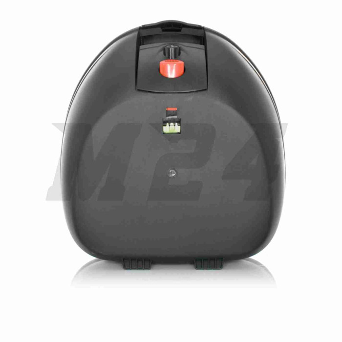 Кофр 410*410*310mm полипропиленовый, съемный, мягкая спинка #E36 (черно-серебристый)