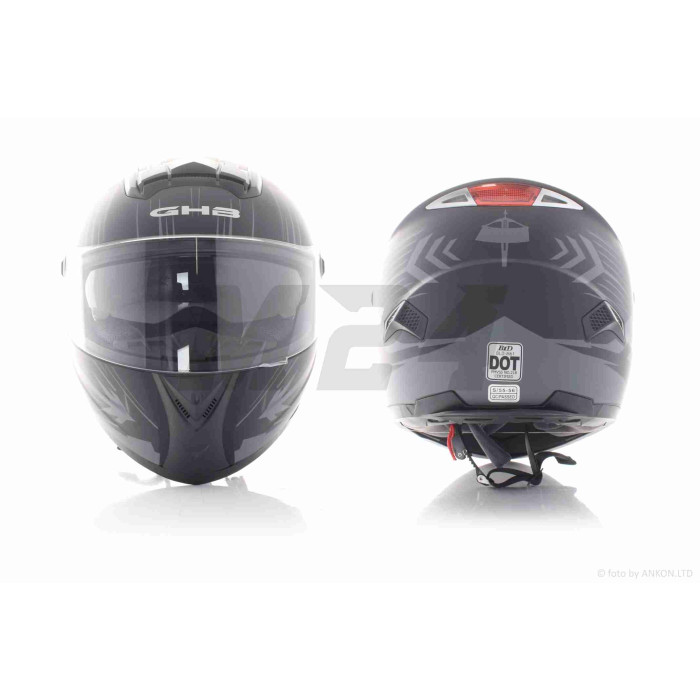 Шолом інтеграл "GHB" #M61-Speedo чорно-сірий, S