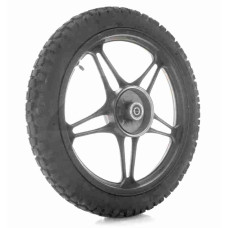 Диск колеса задній 18"-1.85 BIRD X-5 у зборі, лите "SKYMOTO" (чорне) +покришка 3.00