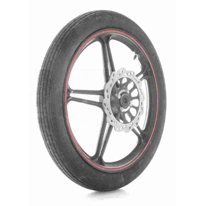 Диск колеса передній 18"-1.6 FLAME 150 у зборі, лите "SKYMOTO" (чорне) +покришка 2.75