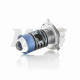 Лампа фари діодна H4 12-85V, 12W білий/жовтий, лінза, габарит червоний/синій, D27 "LIPAI"