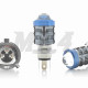 Лампа фари діодна H4 12-85V, 12W білий/жовтий, лінза, D34 "LIPAI"