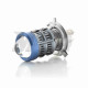 Лампа фари діодна H4 12-85V, 12W білий/жовтий, лінза, D34 "LIPAI"