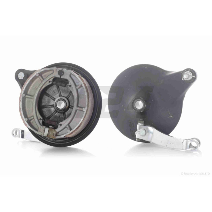Кришка барабана гальмівного (зад) FLAME 150 +колодки, D130, d15 "SKYMOTO" (чорна)
