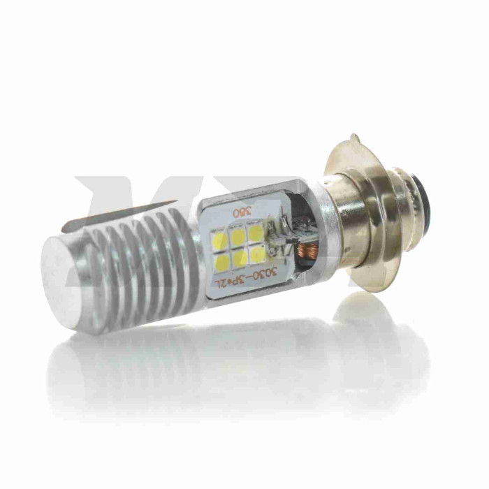Лампа фари діодна P15D-25-1 12V 35/35W 1 ус, 12 кристалів "LIPAI"