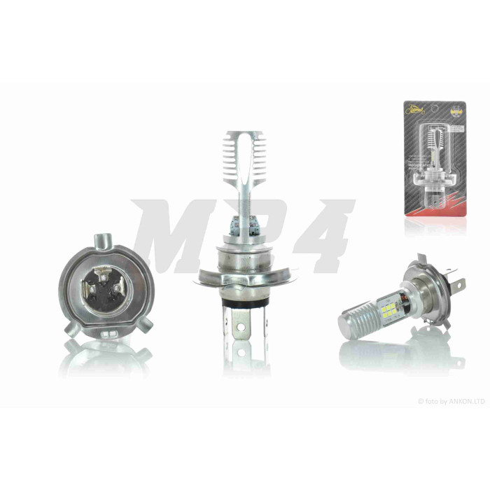 Лампа фари діодна H4 12V 35/35W 12 кристалів "LIPAI"