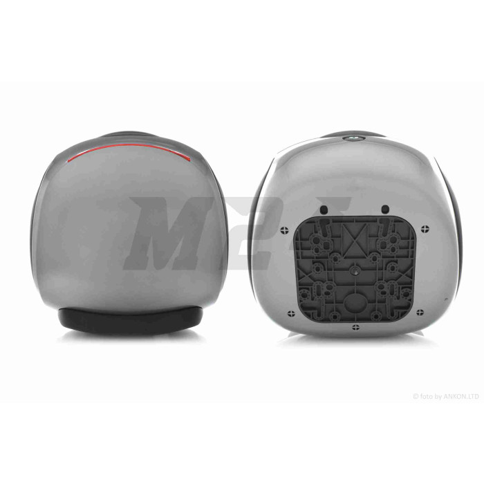 Кофр 32L 350*350*260mm #1737 (сірий глянсовий, крапля)