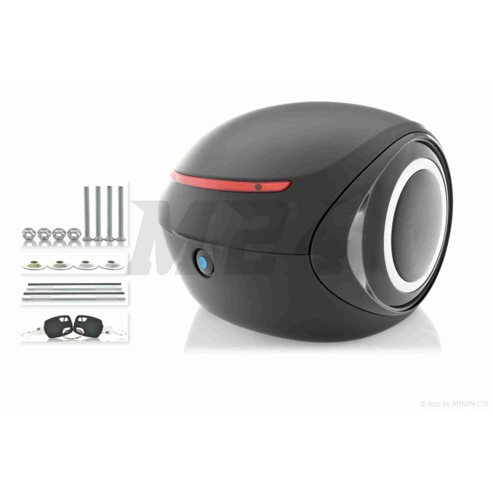 Кофр 32L 350*350*260mm #1737 (чорний матовий, крапля)