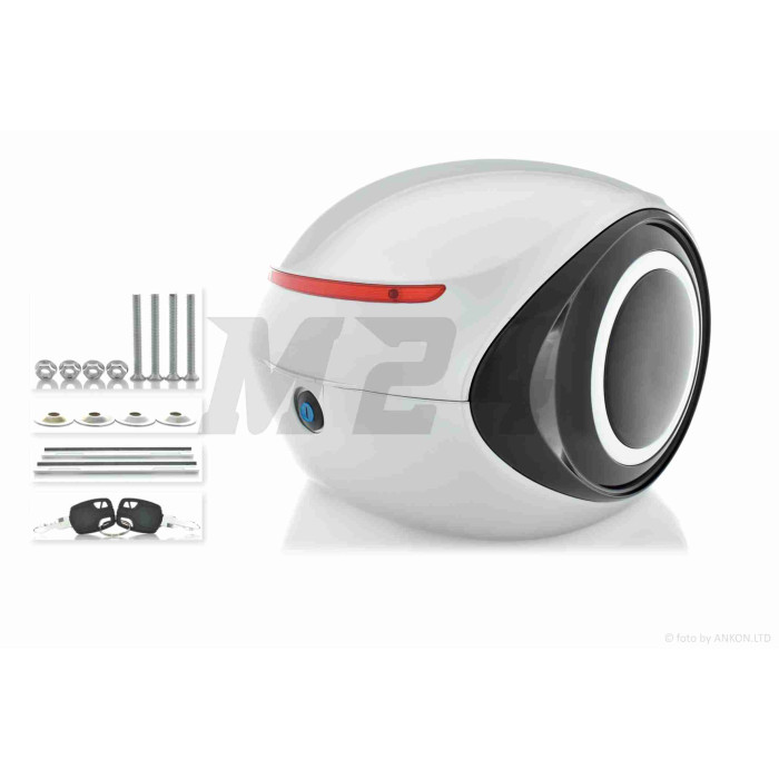 Кофр 32L 350*350*260mm #1737 (світло сірий глянсовий, крапля)