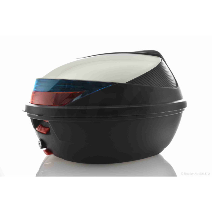 Кофр 54L 410*410*320mm #K30 "SOYO" (чорно-білий, переносний, м'яка спинка)