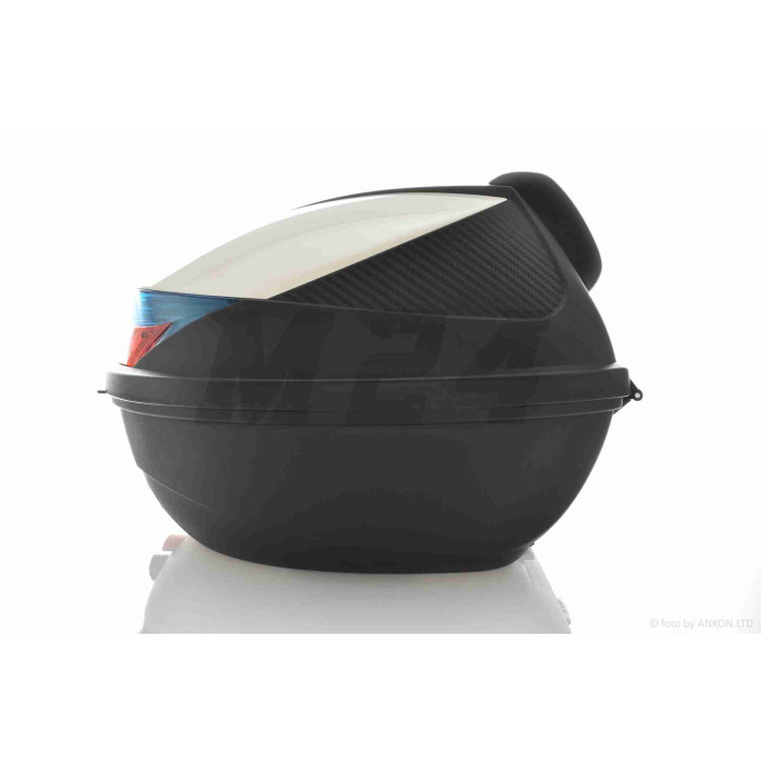Кофр 54L 410*410*320mm #K30 "SOYO" (чорно-білий, переносний, м'яка спинка)