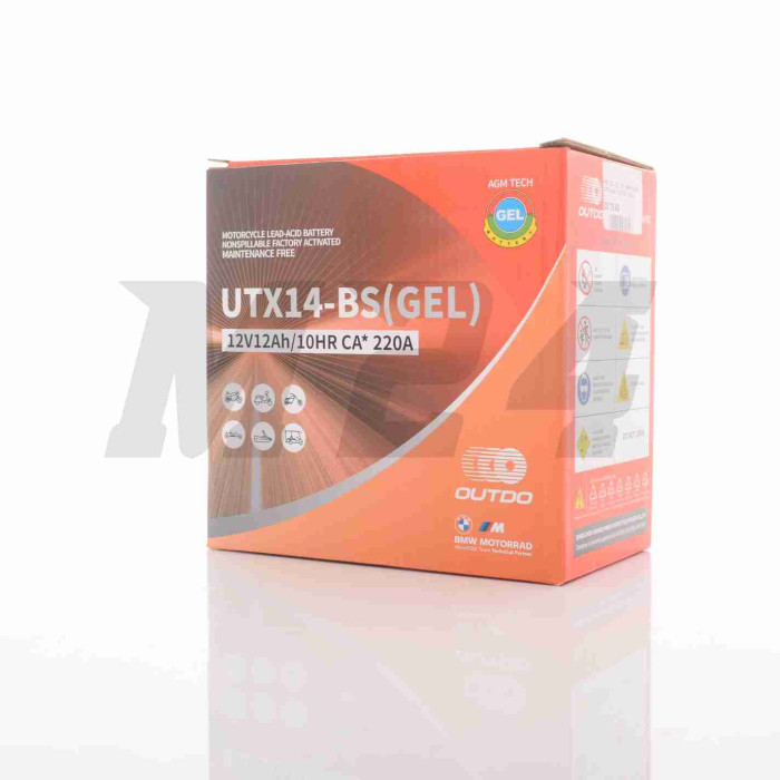 Акумулятор GEL 12V 12A 148-85-145mm UTX14-BS "OUTDO" (2024)