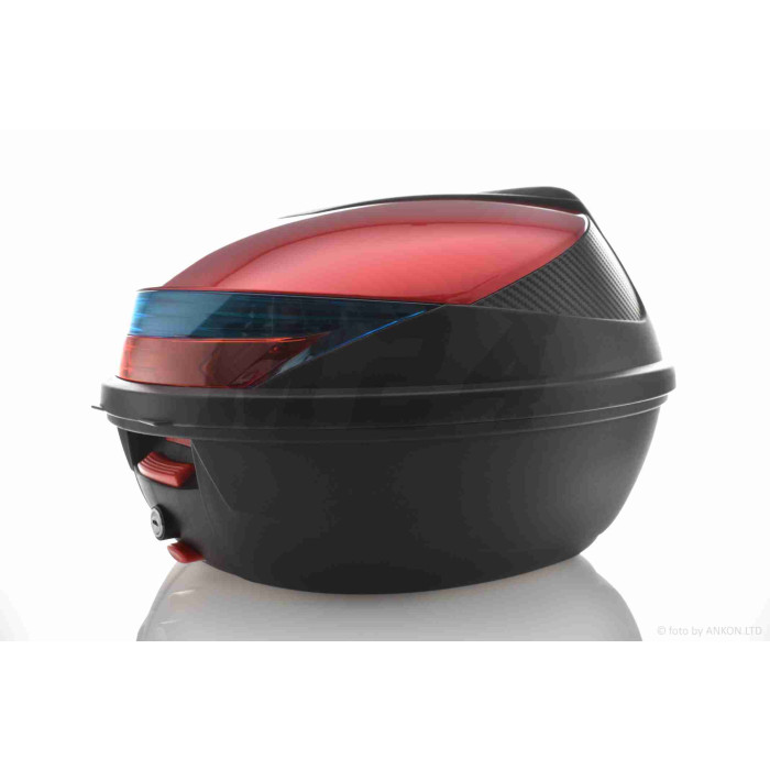 Кофр 54L 410*410*320mm #K30 "SOYO" (чорно-червоний, переносний, м'яка спинка)