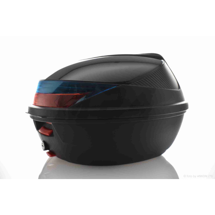 Кофр 54L 410*410*320mm #K30 "SOYO" (чорний глянсовий, переносний, м'яка спинка)
