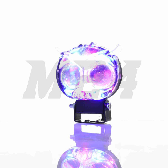 Фара додаткова діодна, пугач, 67-55mm, 9-60V, IP67, біле/жовте світло, мультирежим