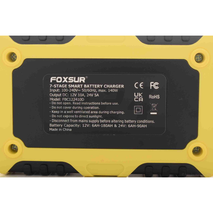Зарядний пристрій 12/24V, 5/10A автоматичний, РК-дисплей "FOXSUR" (7 режимів) #2