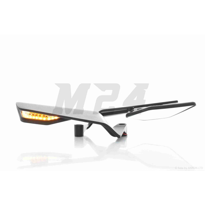 Дзеркала M8/10 R+R+L складані, з поворотами #ПЕРО (чорні)
