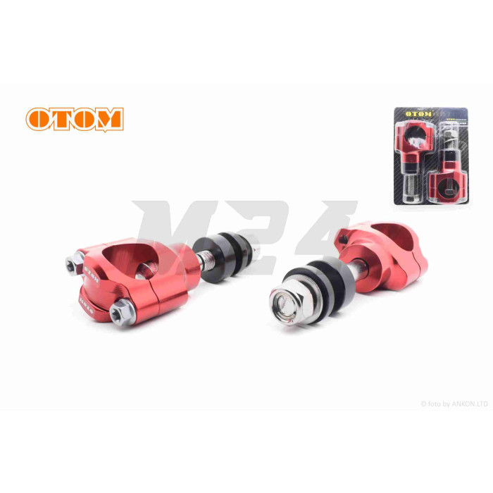 Кронштейни кріплення керма CNC d28 "OTOM" (червоні)