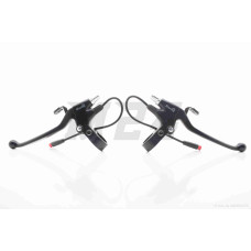 Рычаги ручного тормоза электровелосипеда с фиксатором (черные)