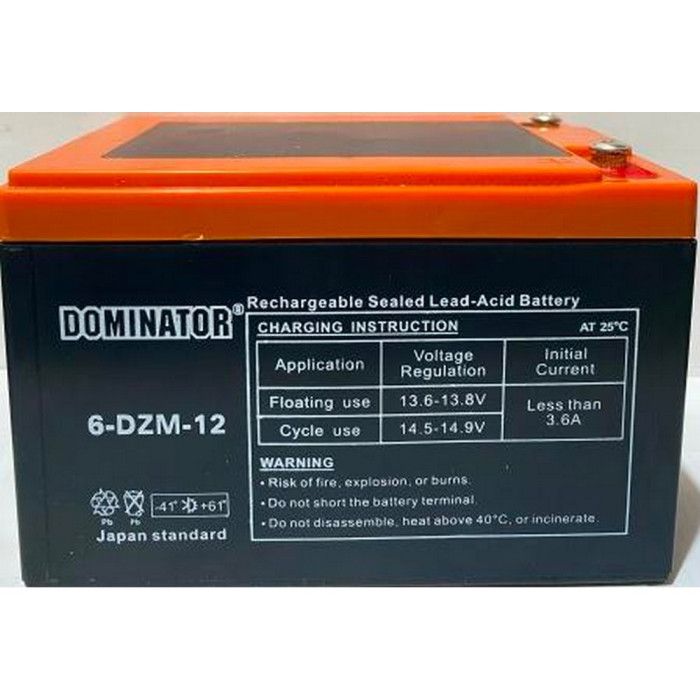 АКБ 12V 12A 6DZM-12 електровелосипед 151x98x95 "DOMINATOR"