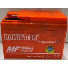 АКБ YTR4A-BS широка таблетка помаранчева 85x49x114 DOMINATOR
