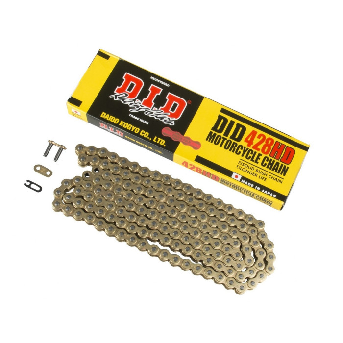Цепь 428HD-112L GOLD D.I.D. качество