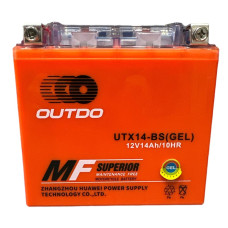 АКБ UTX14L-BS "OUTDO" (GEL) помаранчевий 150 x 87 x 146