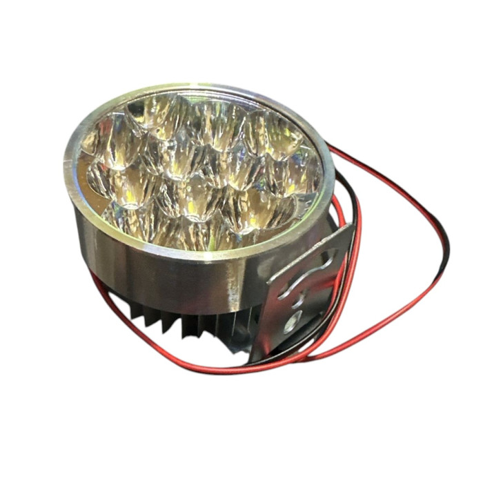 Фара LED L201-18W кругла D69мм FLOOD9-85V DC 1,5 12шт.6000К IP67 1800Lm